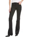 Hudson Jeans Barbara High-rise Black Snake Coated Bootcut Jean In Black