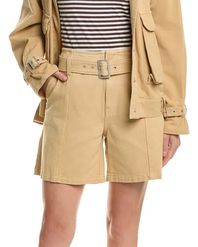 Hudson Jeans Belted Long Cornfield Short In Neutral
