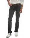 Hudson Wes Classic Straight Jeans In Coated Gunmetal In Grey