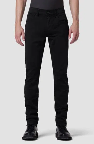 Hudson Blake Pants Mens Black Twill Cotton Slim Fit Straight Leg Red128
