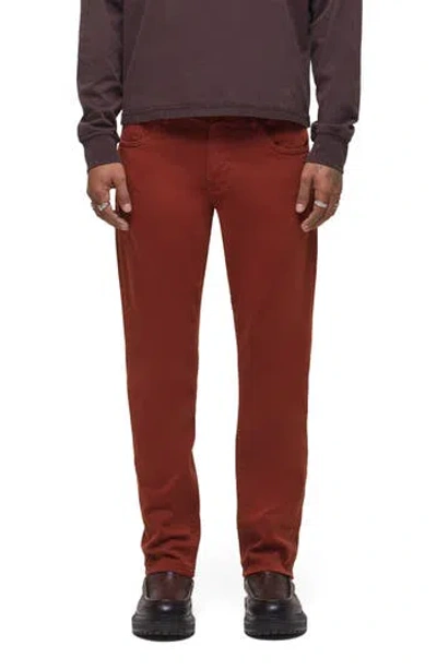 Hudson Jeans Blake Slim Straight Stretch Twill 5-pocket Pants In Brown