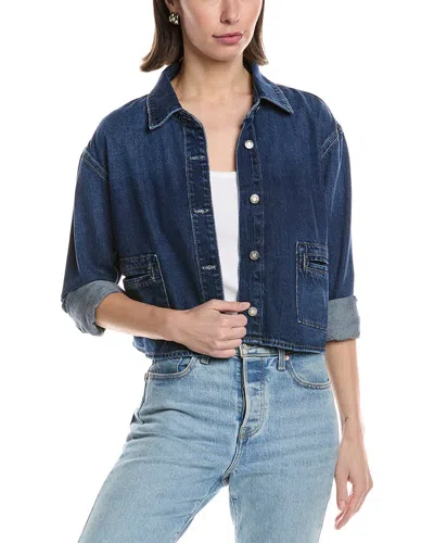 Hudson Jeans Boxy Button-down Shirt In Blue