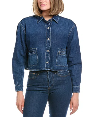 Hudson Jeans Boxy Button-down Shirt In Blue