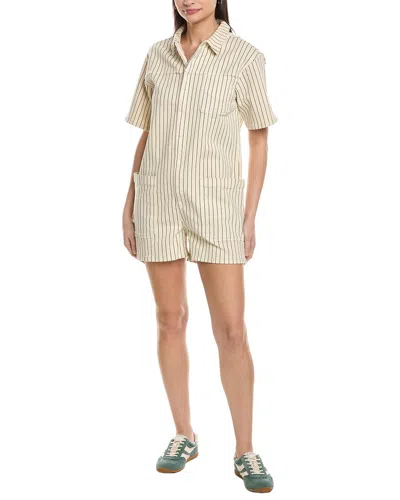 Hudson Jeans Boyfriend Romper In Neutral