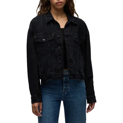 Hudson Jeans Brea Swing Trucker Jacket In Black
