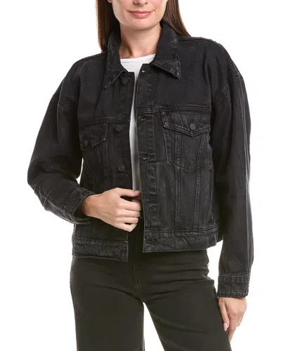 Hudson Jeans Brea Swing Trucker Jacket In Black