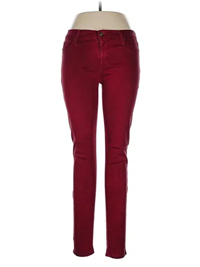 Pre-owned Hudson Jeans In Burgundy