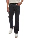 Hudson Wes Classic Straight Jeans In Coated Gunmetal In Blue