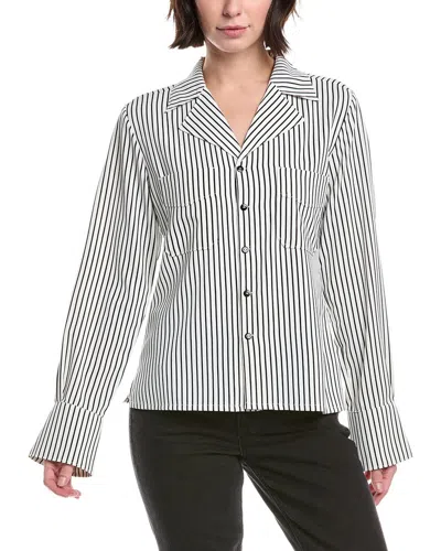 Hudson Jeans Camp Shirt In Black