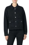 Hudson Jeans Casual Denim Jacket In Black