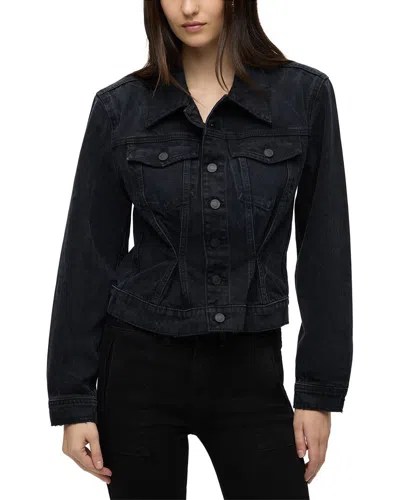 Hudson Jeans Cinched Waist Jacket In Black