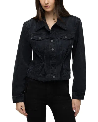 Hudson Jeans Cinched Waist Jacket In Blue