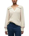 Hudson Jeans Collared Wool-blend Pullover In Gold