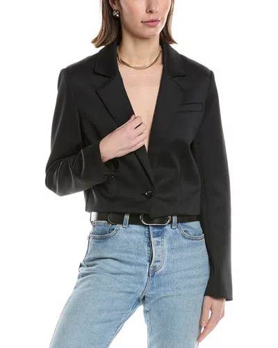 Hudson Jeans Cropped Blazer In Black