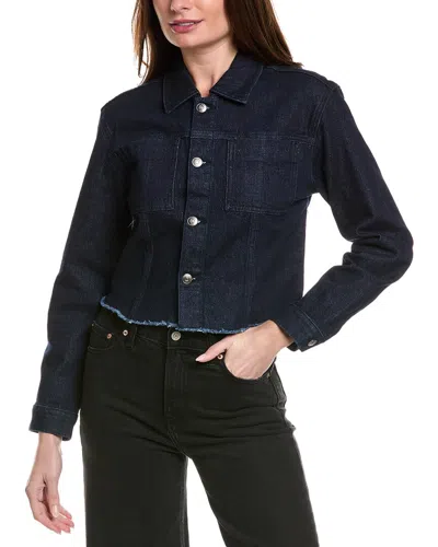 Hudson Jeans Cropped Denim Jacket In Indigo