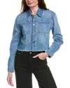 Hudson Jeans Micro Cropped Jacket In Blue