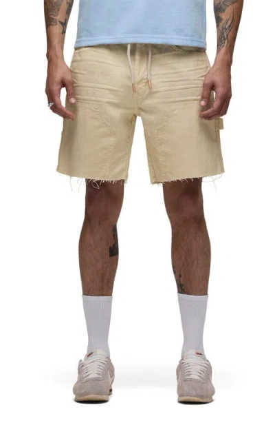 Hudson Jeans Cutoff Cotton Twill Carpenter Shorts In Neutral