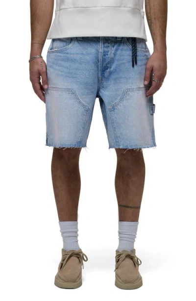Hudson Jeans Cutoff Denim Carpenter Shorts In Blue