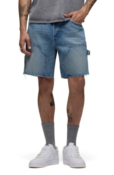 Hudson Jeans Cutoff Denim Carpenter Shorts In Blue