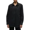 Hudson Jeans Denim Grommet Shacket In Black