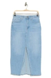 Hudson Reconstructed Denim Midi-skirt In Blue