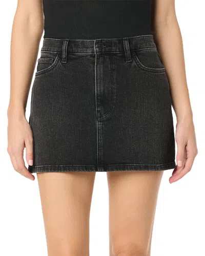 Hudson Jeans Denim Mini Skirt In Black