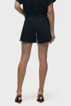 Hudson Jeans Devon Hi Rise Boyfriend Short In Destructed Black
