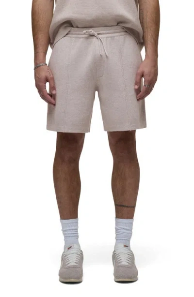 Hudson Jeans Double Knit Cotton & Cashmere Drawstring Shorts In Gray