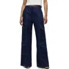 Hudson Jeans Drawcord Wide Leg Cargo Parachute Jeans In Blue