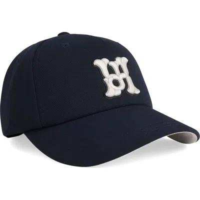 Hudson Jeans Embroidered Logo Baseball Cap In Blue