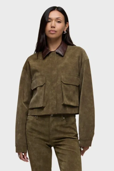 Hudson Jeans Faux Suede Chore Jacket In Multi