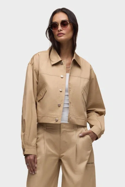 Hudson Jeans Gigi Swing Trucker Jacket In Brown