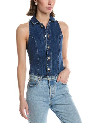 Hudson Jeans Halter Vest In Blue