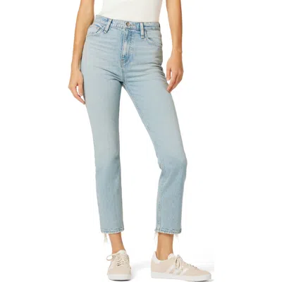 Hudson Jeans Harlow Ultrahigh Waist Fray Hem Ankle Cigarette Jeans In Blue