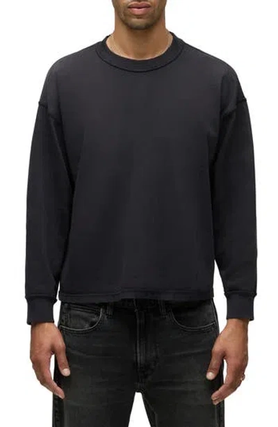 Hudson Jeans Heavyweight Cotton Long Sleeve T-shirt In Black