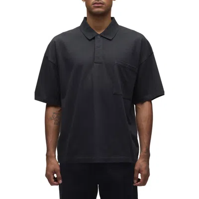 Hudson Jeans Heavyweight Cotton Pocket Polo In Nights