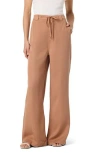 Hudson Jeans High Waist Tie Front Wide Leg Pants In Camel