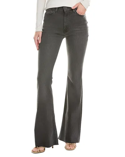 Hudson Jeans Holly High-rise Washed Black Flare Jean In Gray