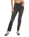 Hudson Jeans Holly Washed Black High-rise Straight Jean In Grey