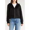 Hudson Jeans Hooded Full Zip Jacket In Black