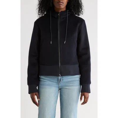 Hudson Jeans Hooded Full Zip Jacket In Blue