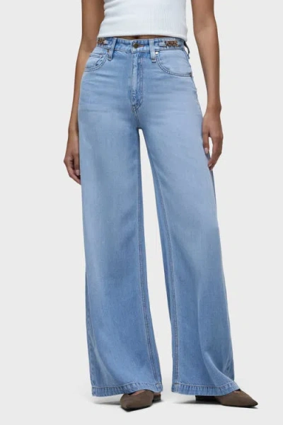 Hudson Jeans James Accent Hardware Wide Leg In Blue