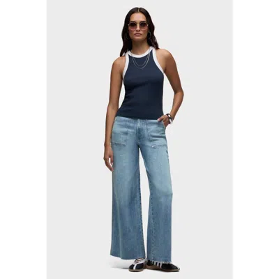 Hudson Jeans James Carpenter Wide Leg  Barefoot In Blue