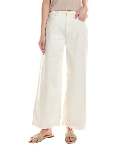 Hudson Jeans James High-rise Ecru Wide Leg Crop Jean In Beige
