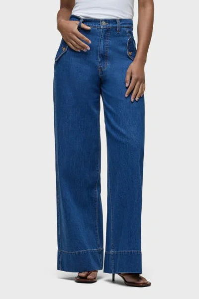 Hudson Jeans James Trouser Wide Leg In Blue