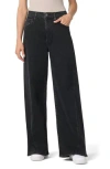 Hudson Jeans Jamie Forward Seam High Waist Wide Leg Jeans In Black
