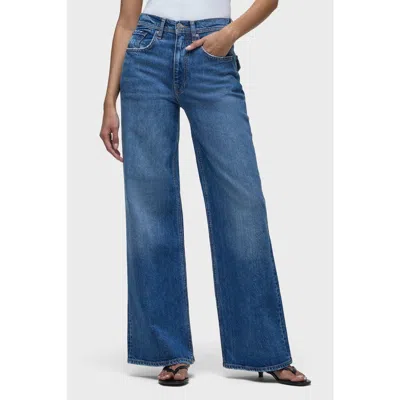 Hudson Jeans Jodie Flap Pocket Loose Wide Leg In Blue