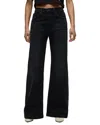 Hudson Jeans Jodie Ghost Wide Leg Jean In Black