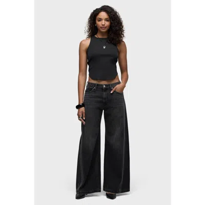 Hudson Jeans Jodie Loose Fit Track Wide Leg In Black Track
