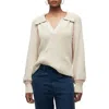 Hudson Jeans Collared Wool-blend Pullover In Multi